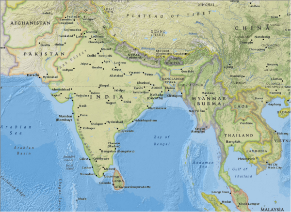 NGBasemap - India