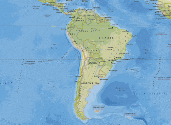 NGBasemap - South America