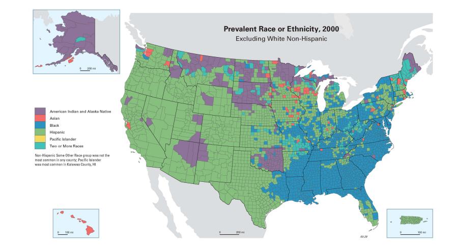  Census Atlas Prevalent Race Map