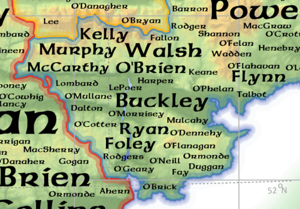 Geo-Genealogy of Irish surnames