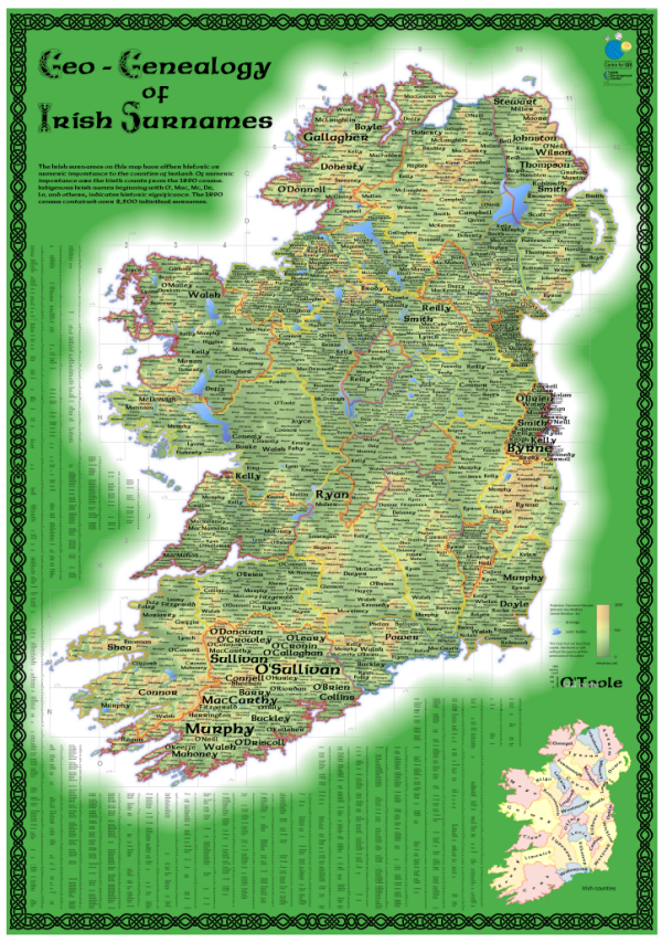 Irish Surnames Whole Map