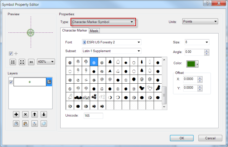 Fonts in ArcGIS Symbols - Figure 2