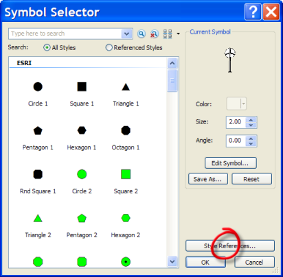 Symbol Selector Style References