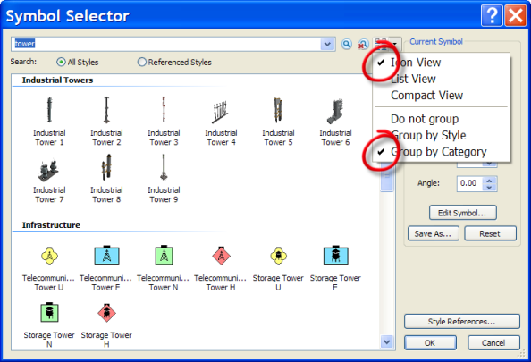 Symbol Selector View