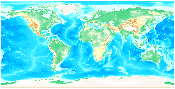 ETOPO1 Ice Data with Glaciated Areas