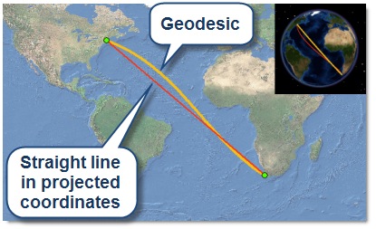 Boston to Cape Town Geodesic