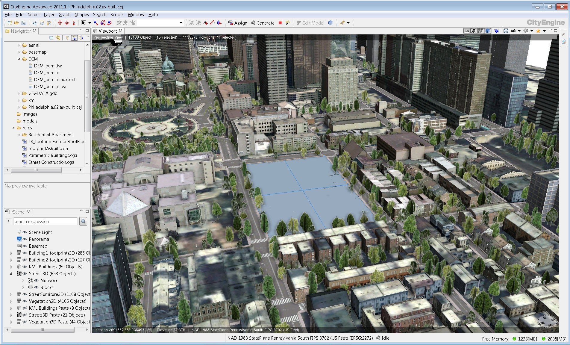 CityEngine Urban Planning Example now available for download